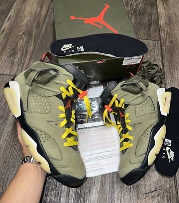 Size 10.5 - Jordan 6 Retro x Travis Scott Mid Olive