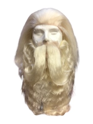 Profi Weihnachtsmann Yaks Haar Perücke Bart Schnurrbart Augenbrauen Luxus Set Neu