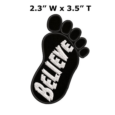 Bigfoot Patch Embroidered Iron-On Applique Sasquatch Myth Cryptid Legend Forest