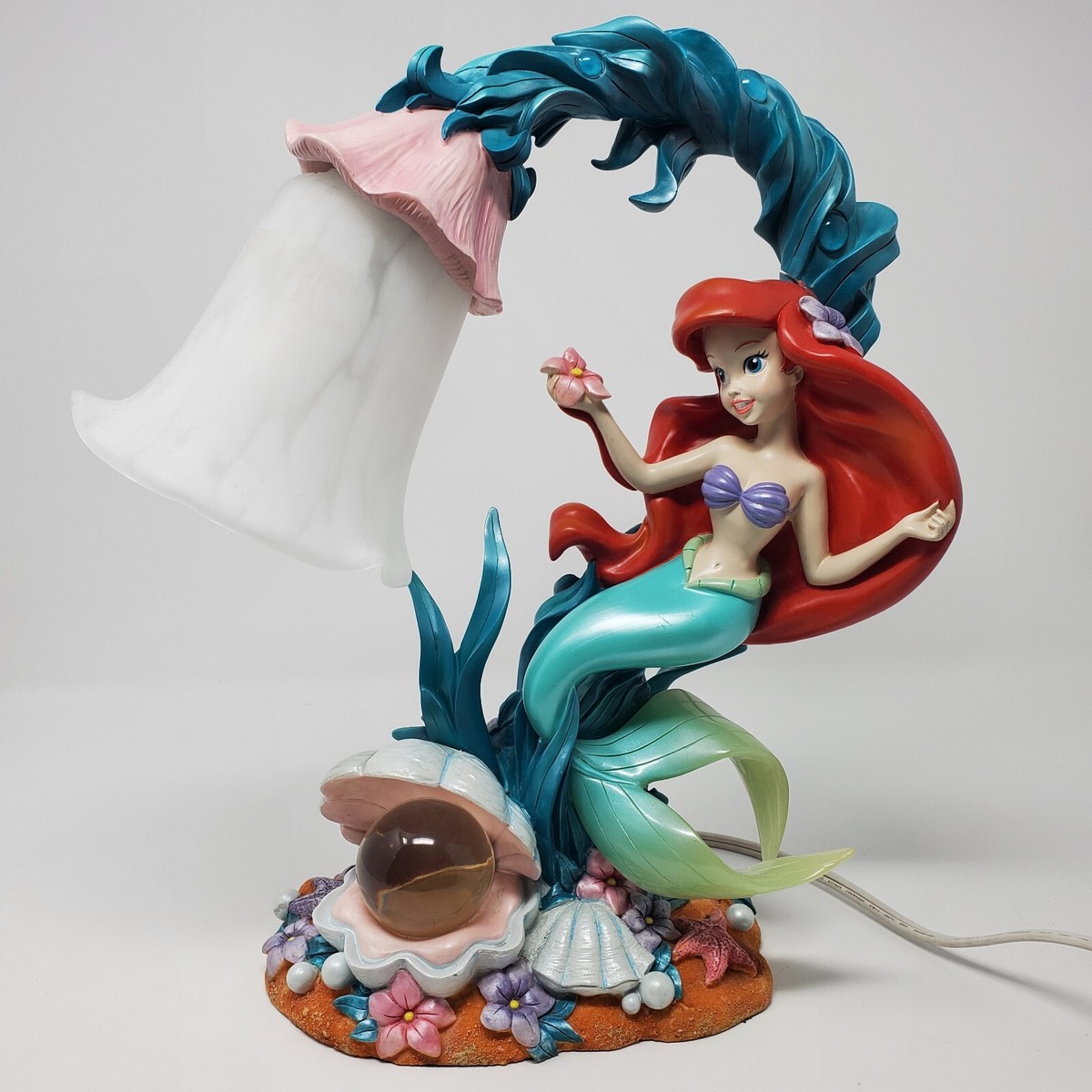 Vintage 2004 Disney Little Mermaid Ariel Seaflower Serenade Lamp
