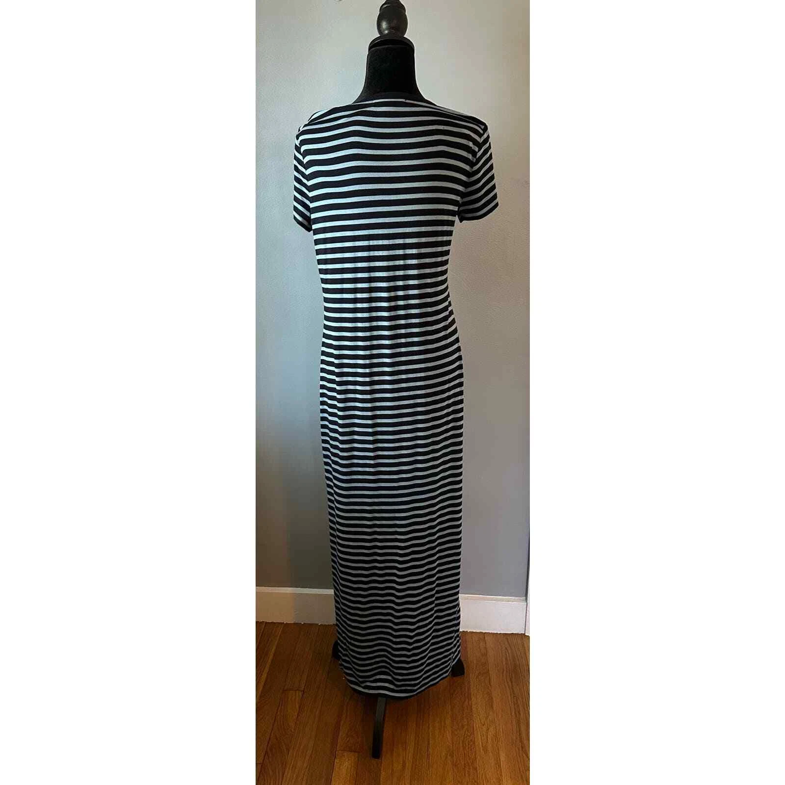 Maxi abito Michael Kors blu navy a righe