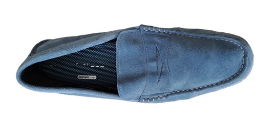 Rockport Moccasin Slip-On Loafers Shoe Blue Adidas Sole UK10.5 - Picture 3 of 10
