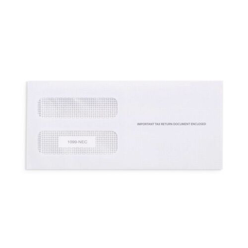 500 1099 NEC Tax Form Envelopes, Fits 3 Part 1099 NEC 2024 Forms, 3 13/16’’ x... - Picture 2 of 4