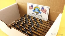 Drill Hog USA 1/2" Drill Bit 1/2 HI-Molybdenum M7 Lifetime Warranty 12 Pack
