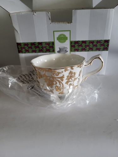 RETIRED SCENTSY ENGLISH BREAKFAST GOLD LEAF TEA CUP & SAUCER ELECTRIC WARMER - Picture 5 of 8