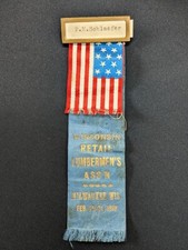 1918 Wisconsin Retail Lumbermen's Association Convention Ribbon - Milwaukee...