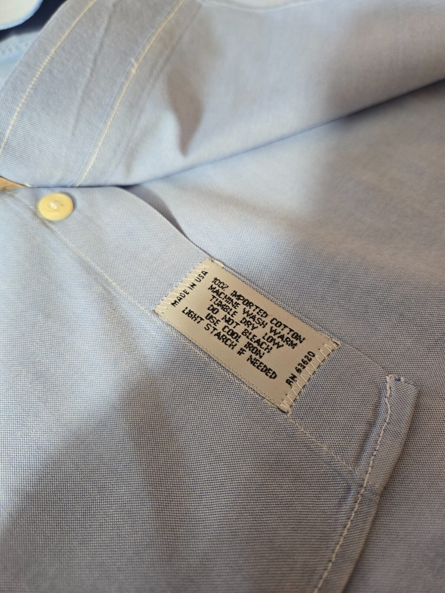 GITMAN BROS  34インチ　アメリカ製 Gitman Bros Vintage Blue Oxford Button Up Shirt 17.5 34 Made