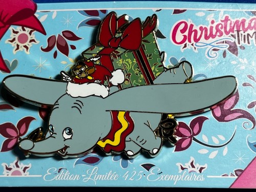 Disney DLP Paris Dumbo Timothy Christmas Time Present LE 425 Pin C01 - Picture 2 of 2