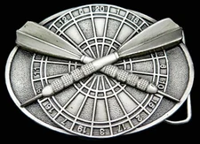 Dart Throwing Game Bergamot Brass Works Vintage Belt Buckle