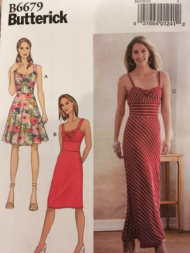 6-14 Butterick b6679 Summer Dress Stretch knit Sewing pattern