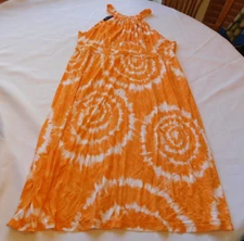 I.N.C. International Concepts Women's Ladies Sleeveless Dress Size L large Orang