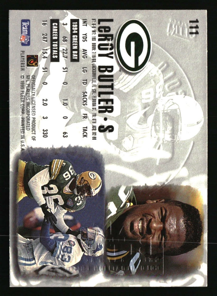 LeRoy Butler 1995 Ultra #111 FOOTBALL Card - Image 2 of 2