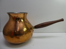VINTAGE COPPER WARMING POT SAUCE PAN TIN LINED COOKING POT
