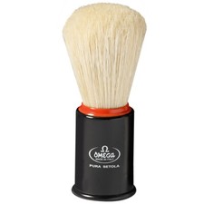 Omega Shaving Brush Black-Orange Pure Bristles Natural Bristles
