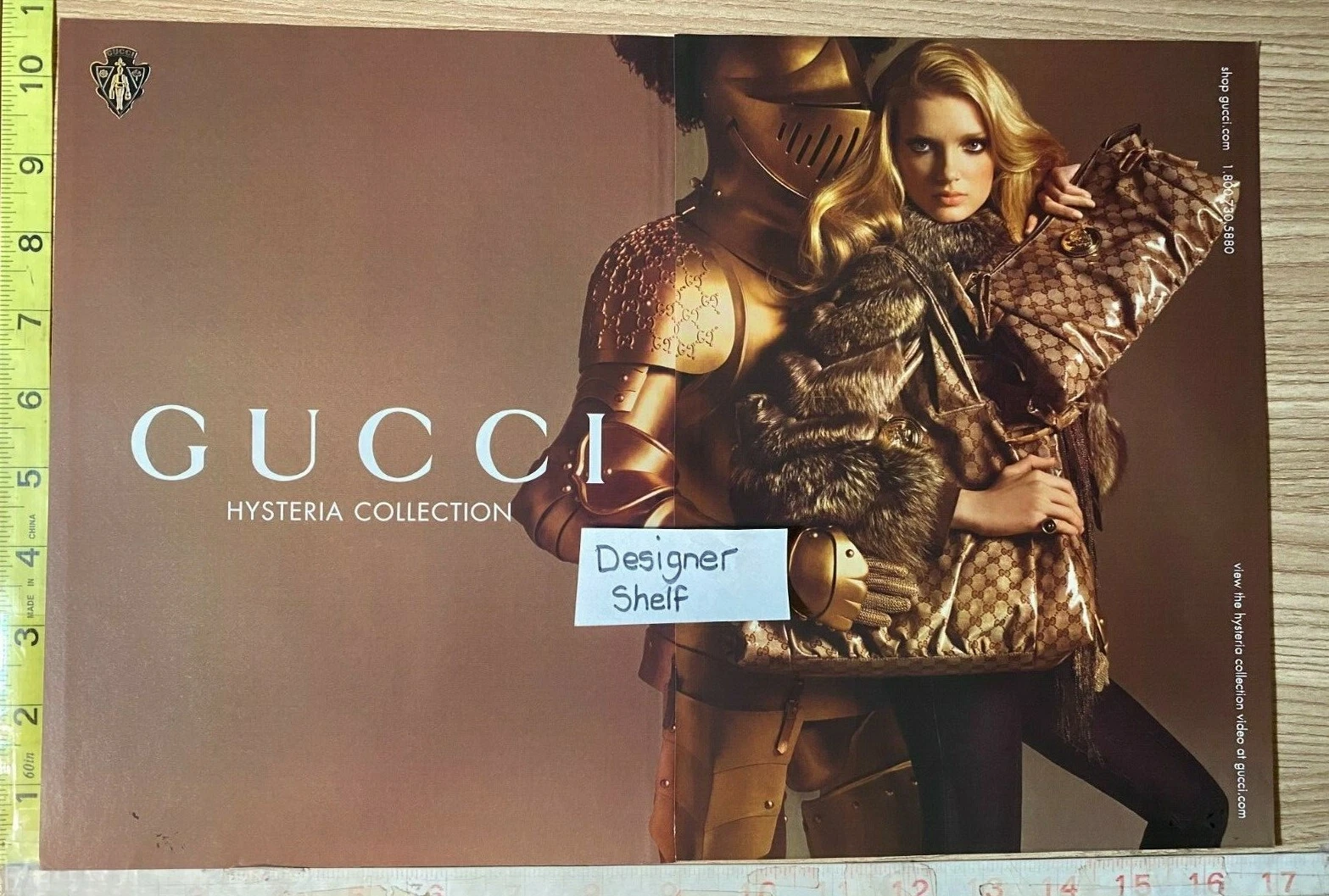 Sacs à main collection Gucci Hysteria 2 pièces 2008 publicité imprimée