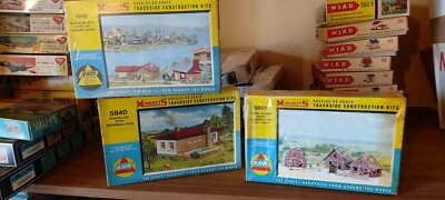 Vintage AHM Minikits HO Scale Model Building Kits SEALED houses for train layout