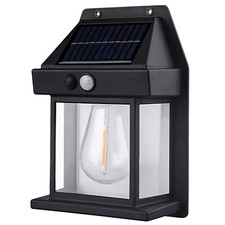 Image of Solar Power Wall Light Lantern PIR Motion Sensor Outdoor Garden Security Lamp