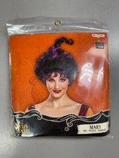 Disney Hocus Pocus Mary Sanderson Spirit Wig Black Purple Witch Polyester
