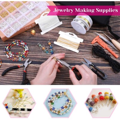 Jewelry Making Supplies Set with Jewellery Wires Findings Kit DIY