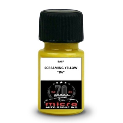 Ford Screaming Yellow D6 Touch up Paint Kit With Brush 2 Oz SHIPS TODAY