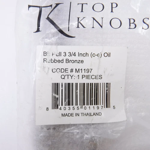 Top Knobs M1197 Dakota Collection 3-3/4" (96mm) Cabinet Pull, Oil Rubbed Bronze - Picture 3 of 3