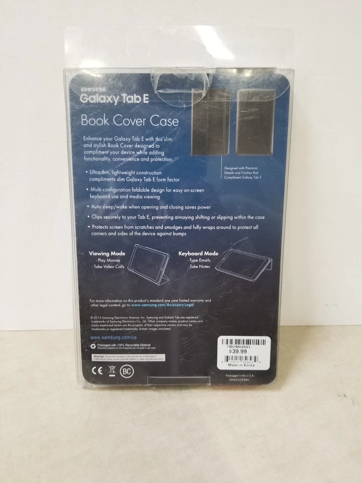 Samsung Galaxy Tab E Book Cover Case for 8.0 Model - Image 2 of 4