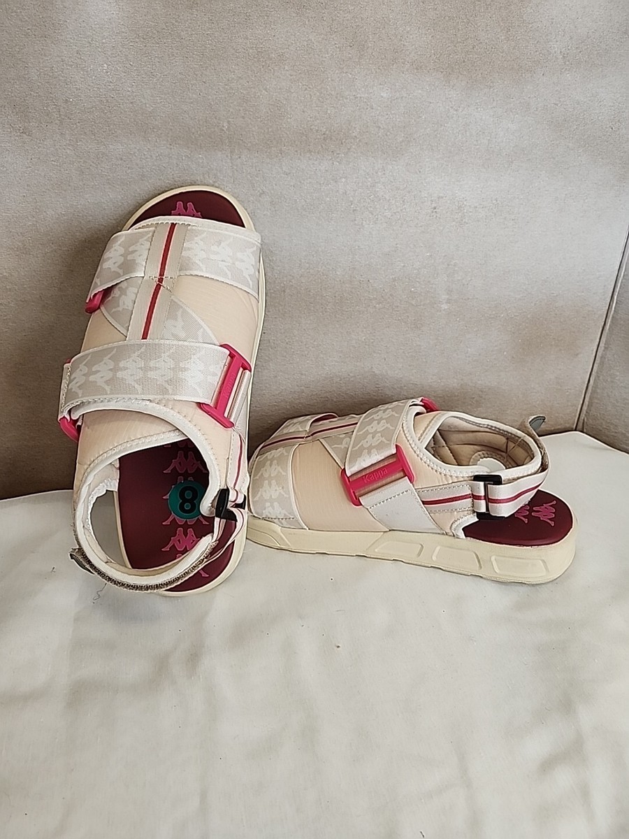 KAPPA 222 BANDA MITEL 2 SANDALS SIZE 8 CREAM/ FUSCIA LIGHTLY  display picture 1