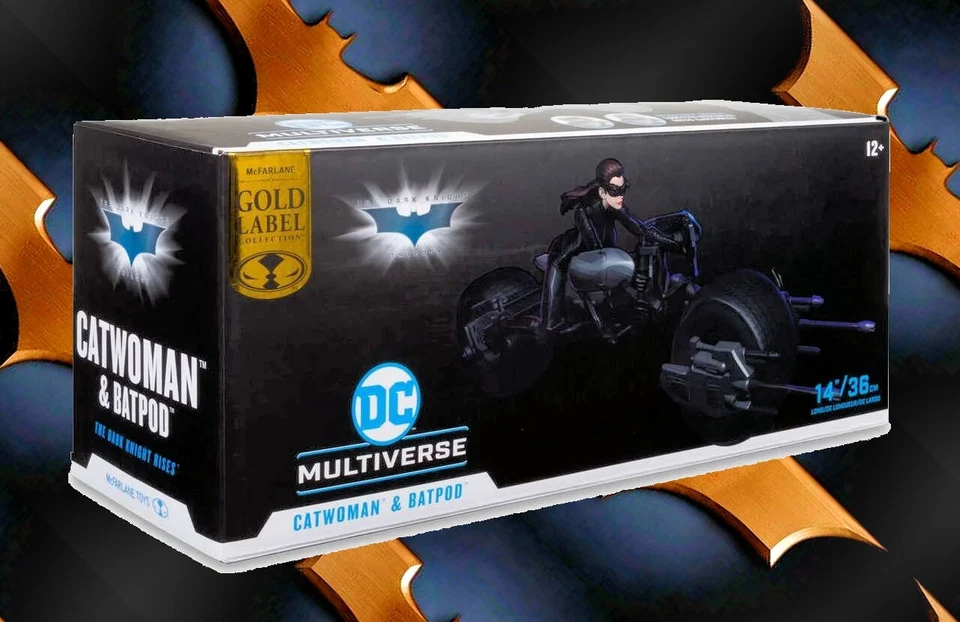 McFarlane GOLD LABEL DC CATWOMAN & BATPOD THE DARK KNIGHT - Sellado * NUEVO Foto 3 de 4