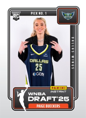 2025 WNBA PANINI INSTANT DRAFT PAIGE BUECKERS DALLAS WINGS ROOKIE UCONN HUSKIES!