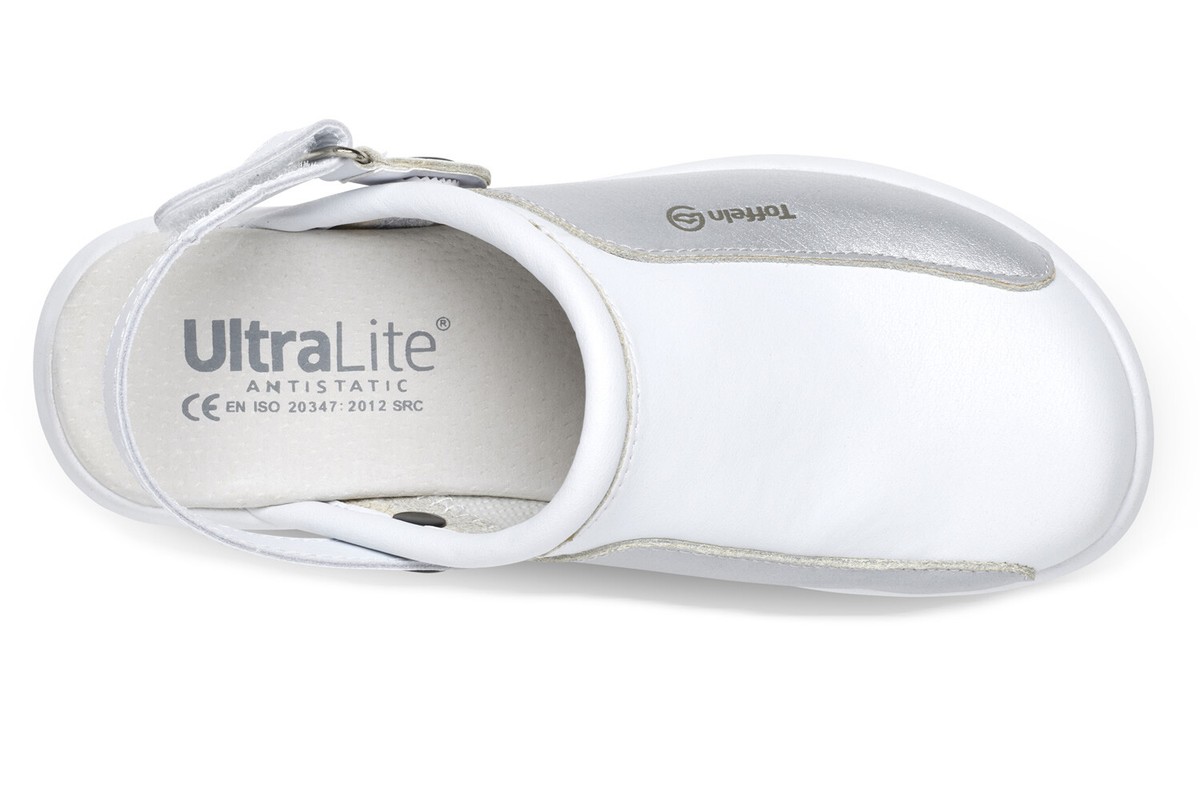Toffeln Ultra Lite 0696 - Shiny Silver - Womens Work Clogs | eBay