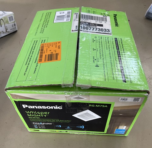 Panasonic RG-M79A Whisper Mighty Pick-a-Flow Ceiling/Wall Bathroom Fan ...