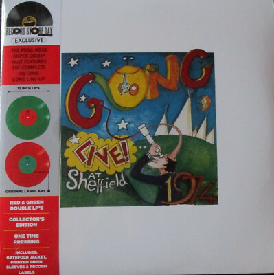 GONG live at sheffield 1974 Foldout Sleeve Red & Green Vinyl 2LP NEU /OVP/Sealed