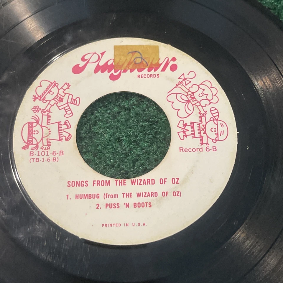 Vintage 45RPM Play Hour Record #6 Songs From The Wizard Of Oz Foto 4 de 4