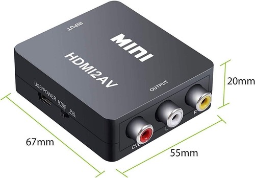 HDMI To RCA AV Adapter Converter Cable CVBS 3RCA 1080P Composite Video Audio - Picture 10 of 11