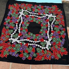 Vintage Chanel Scarf Pearls And Flowers.