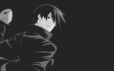 Anime darker than black hei boys monochrome background Playmat Gaming Mat Desk
