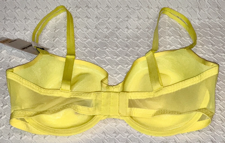 Sujetador Demi Forrado Claro Amarillo Marquisette Calvin Klein Mujer 36DDD 38D 38DD Foto 3 de 4