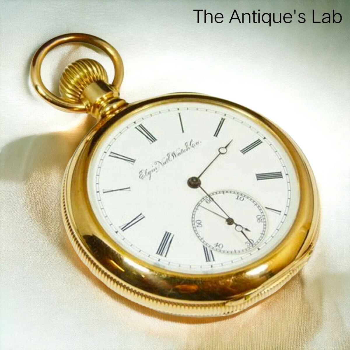 Orologio da tasca nautico vintage American Elgin Look antico da