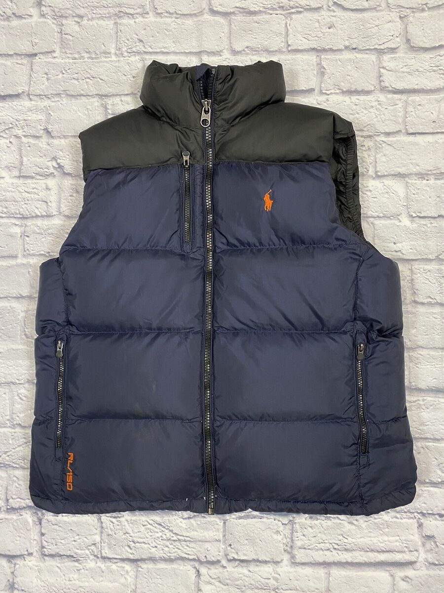 POLO Ralph Lauren RL/150 Navy with Orange Logo Down Puffer POLO Ralph Lauren RL/150 Navy with Orange Logo Down Puffer