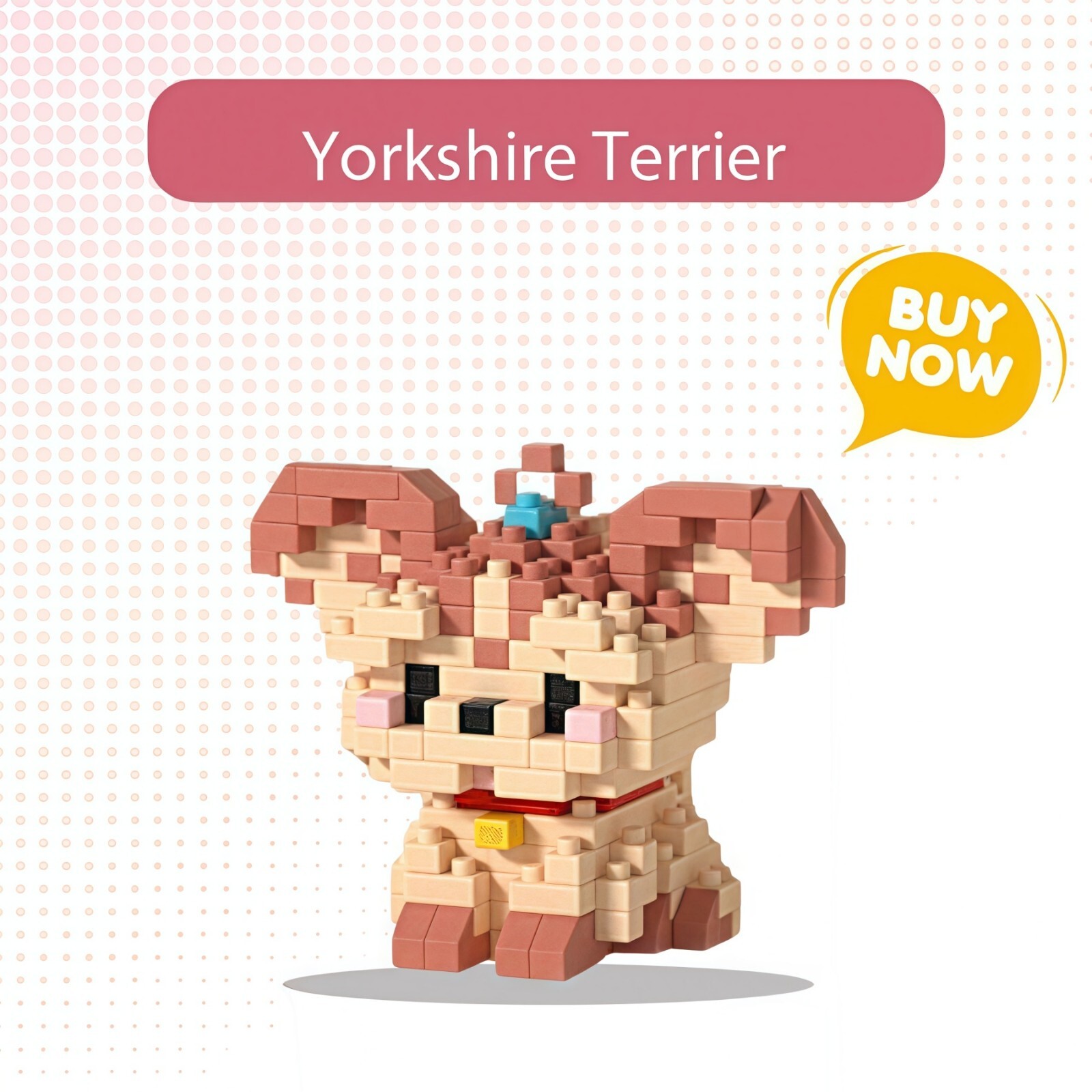 Yorkshire Terrier Building Kit - 219PCS STEM Toy, Eco-Friendly DIY Gift for Kids