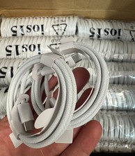 100x Wholesale USB C to C Cable Braided Charger For iPhone 15 16 17 Pro Max