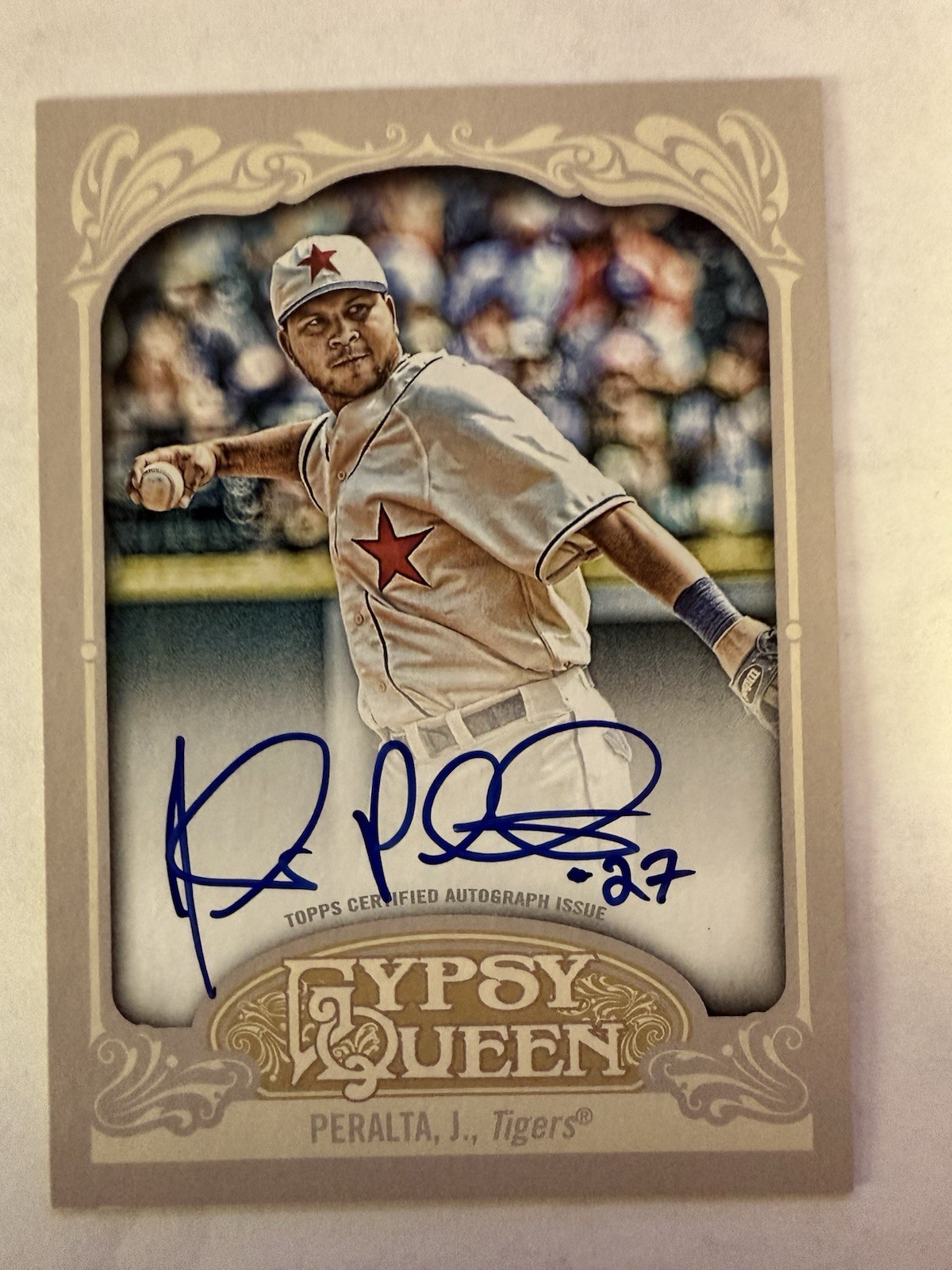 Jhonny Peralta 2012 Topps Gypsy Queen Autograph Auto Signed Card Tigers