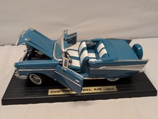 Road Tough 1957 Chevrolet Bel Air Convertible Aqua Die Cast 1/18 92108 VTG