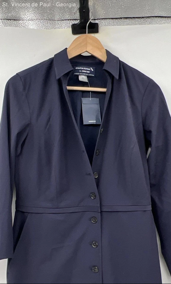 Nuevo vestido uniforme de azafata con botones Lands' End American Airlines para mujer 4 Foto 3 de 4