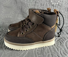 Thereabouts Toddler Boys Lil Asher Brown Flat Heel Boots NWT Size Toddler 5