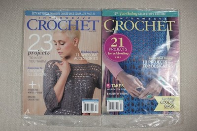 Interweave Crochet Magazine Lot 2 Issues 2016 Sealed Pattern Projects