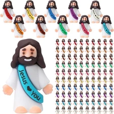 100 Pcs Mini Jesus Figures Jesus Loves You Original Design Jesus Toys Little Jes
