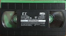 E.T. The Extra-Terrestrial VHS - Green Tape - MCA Canada - Universal - Very Good