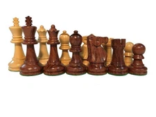 Ultimate Luxury Anjan Wood Chess Set - 4X Weight - 4 Queens w/travel case
