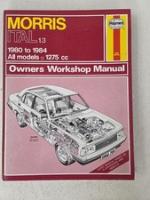 Morris Ital 1.3 Haynes Manual 1980 to 1984 Vans Estate Pickup L HL HLS SL SLX